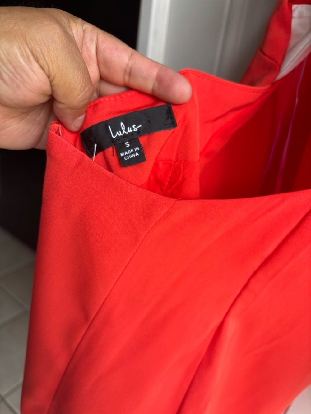 Lulu's Vibrant Orange Backless Shift Dress with Striped Bow - Picture 5 of 10